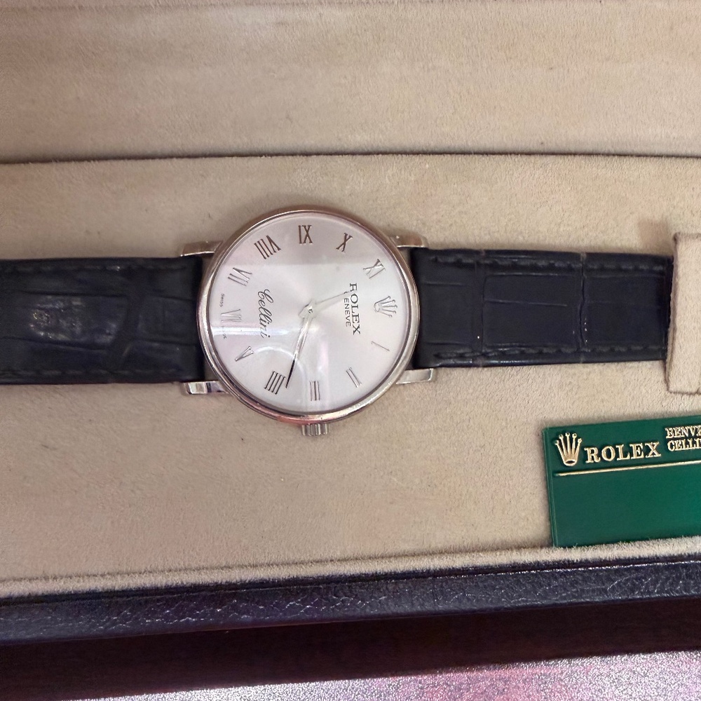 18k white gold Rolex Cellini